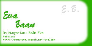 eva baan business card